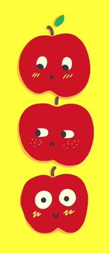 Trois petites pommes